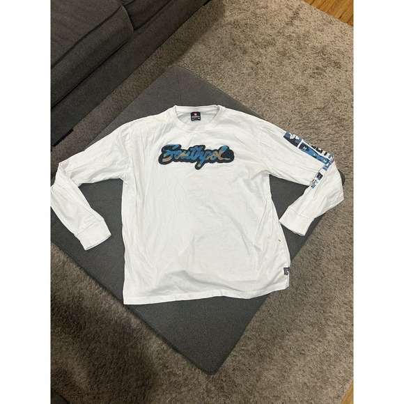 SouthPole Embroidered Spellout Long Sleeve Tshirt Men’s XL - Picture 1 of 12